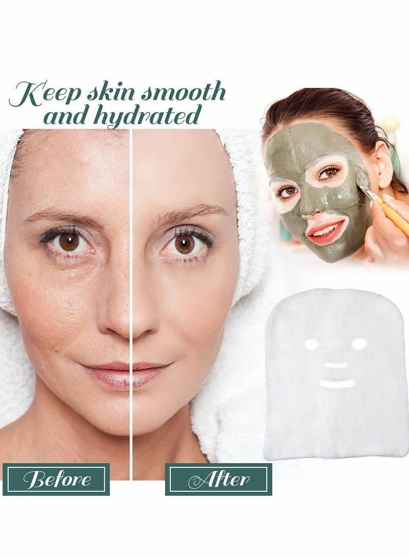 200 PCS Facial Packs for Women High Frequency Pre-cut Gauze Mask Skin Fiber Paper