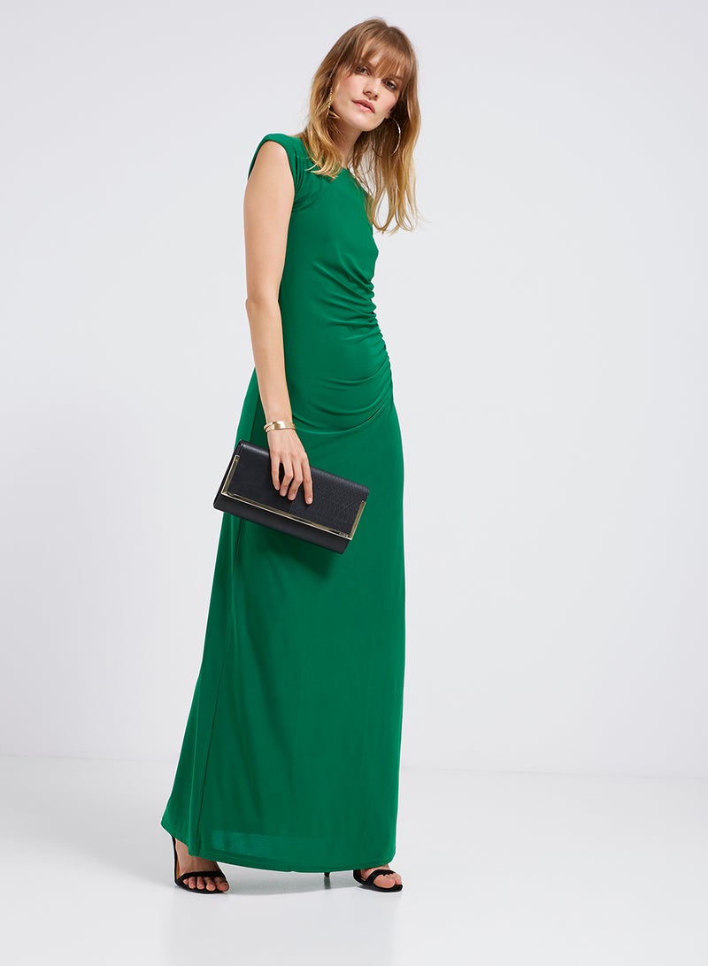 Waist Embellished Maxi Dress Green