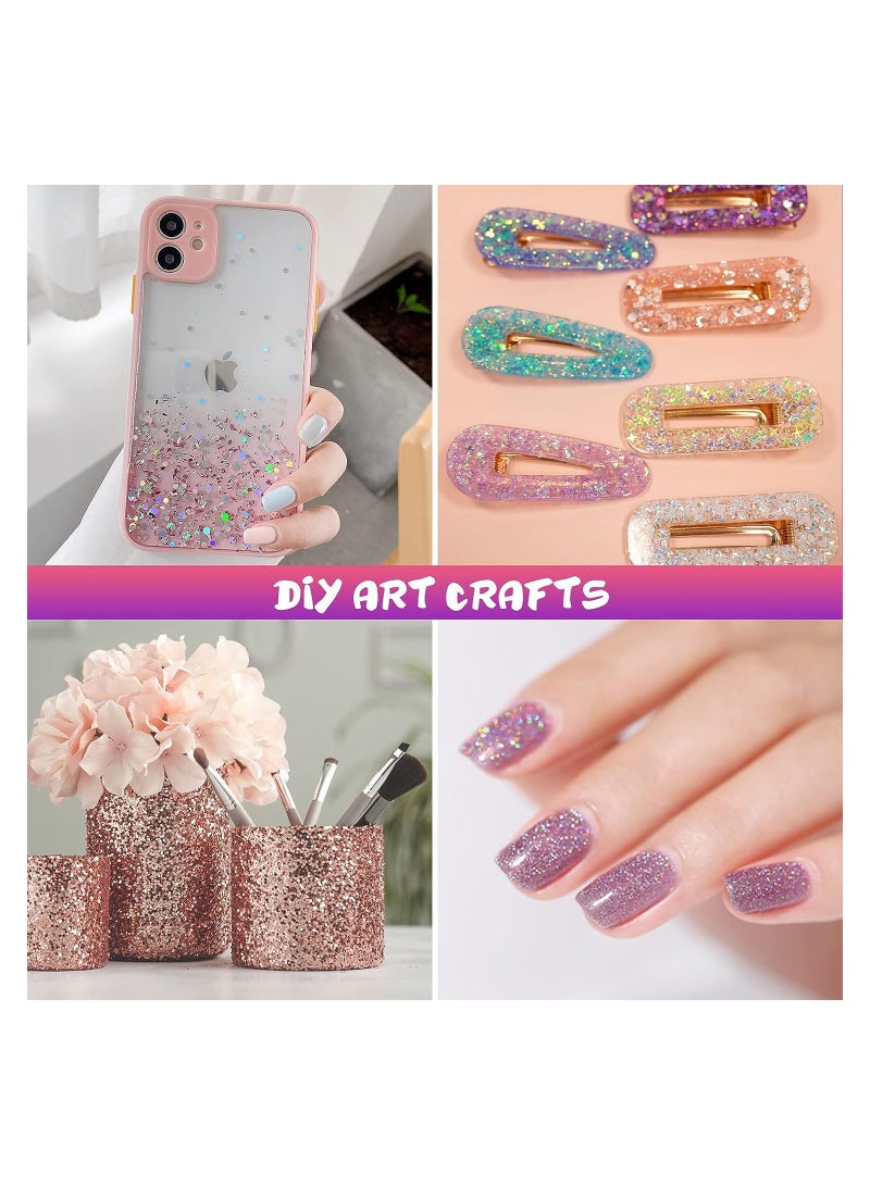 Glitter Tattoos for Kids Girls 30 Colors Glitter Tattoo Kit Waterproof & Temporary Butterfly Flower Fake Tattoos Body Glitter for Nail Art Crafts - 132 Stencils 5 Brushes 2 Body Glues