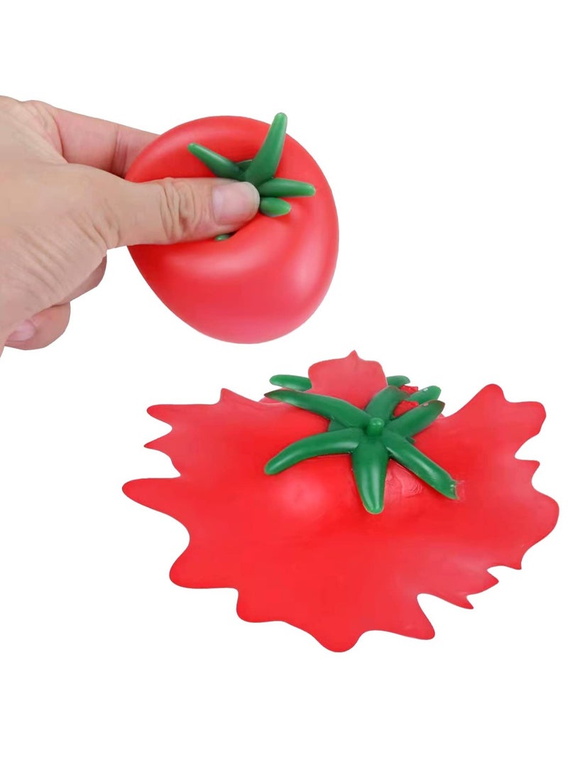 Squisheez Tomatoes Stress Toys, 9 Pcs Stress Relief  Balls, Squishies Fun Toy for Children, Anxiety Reducer Sensory Play, Tension Relief for Adults, Unique Tomatoes Stress Ball