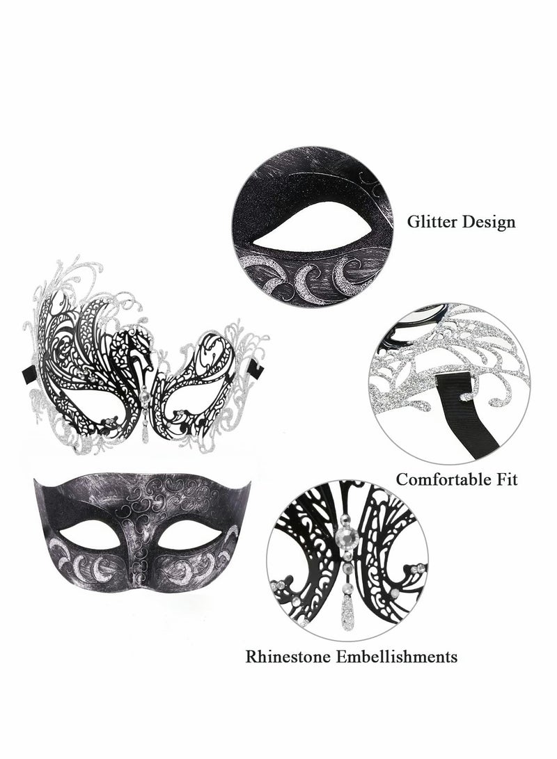 Couple Mask Half Venetian Masquerade Ball Mask Mardi Gras Mask