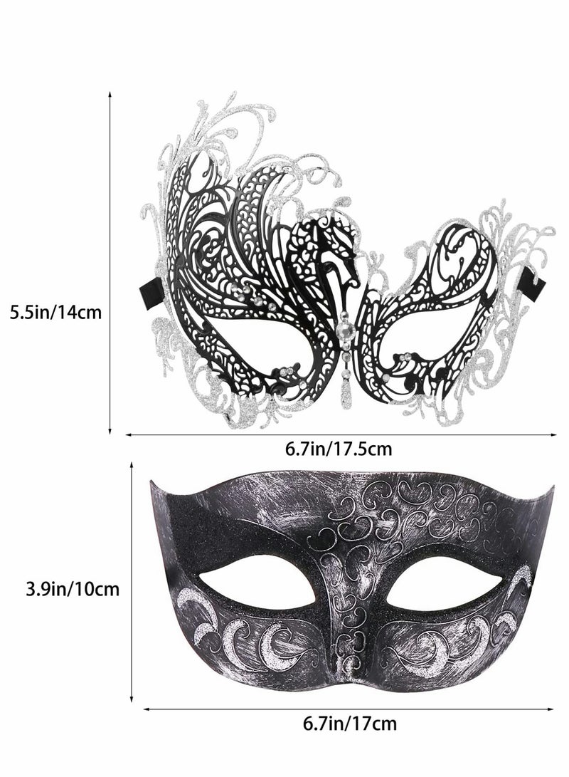Couple Mask Half Venetian Masquerade Ball Mask Mardi Gras Mask