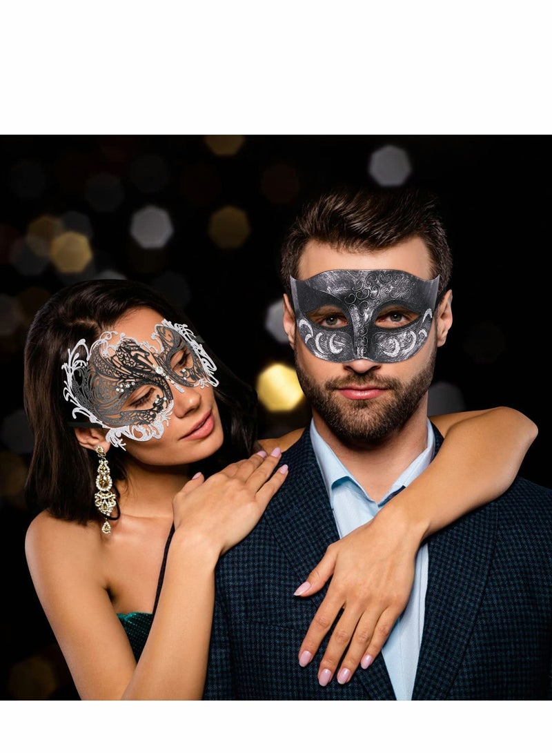 Couple Mask Half Venetian Masquerade Ball Mask Mardi Gras Mask