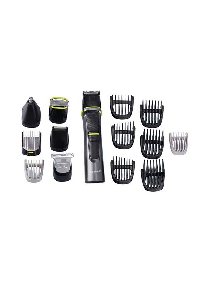 14-in-1 Grooming Kit, Magnetic Suction Charging Mode, GTR56026, 60mins Working Lithium Battery Charging Indicator Life Ideal For Short And Long Hair Fully Washable Silver