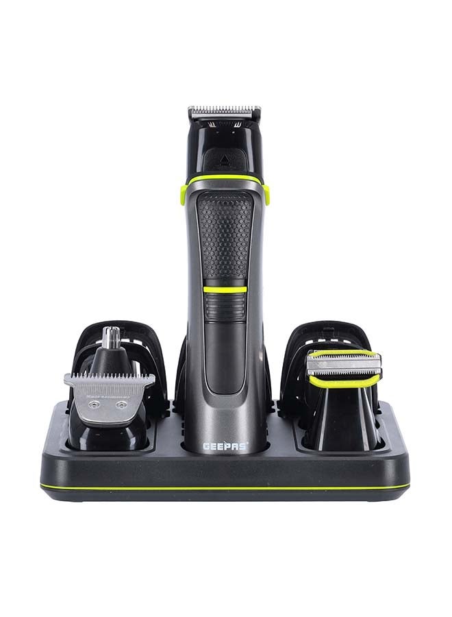 14-in-1 Grooming Kit, Magnetic Suction Charging Mode, GTR56026, 60mins Working Lithium Battery Charging Indicator Life Ideal For Short And Long Hair Fully Washable Silver