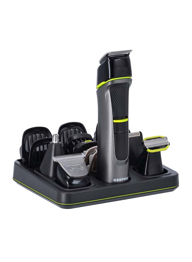 14-in-1 Grooming Kit, Magnetic Suction Charging Mode, GTR56026, 60mins Working Lithium Battery Charging Indicator Life Ideal For Short And Long Hair Fully Washable Silver