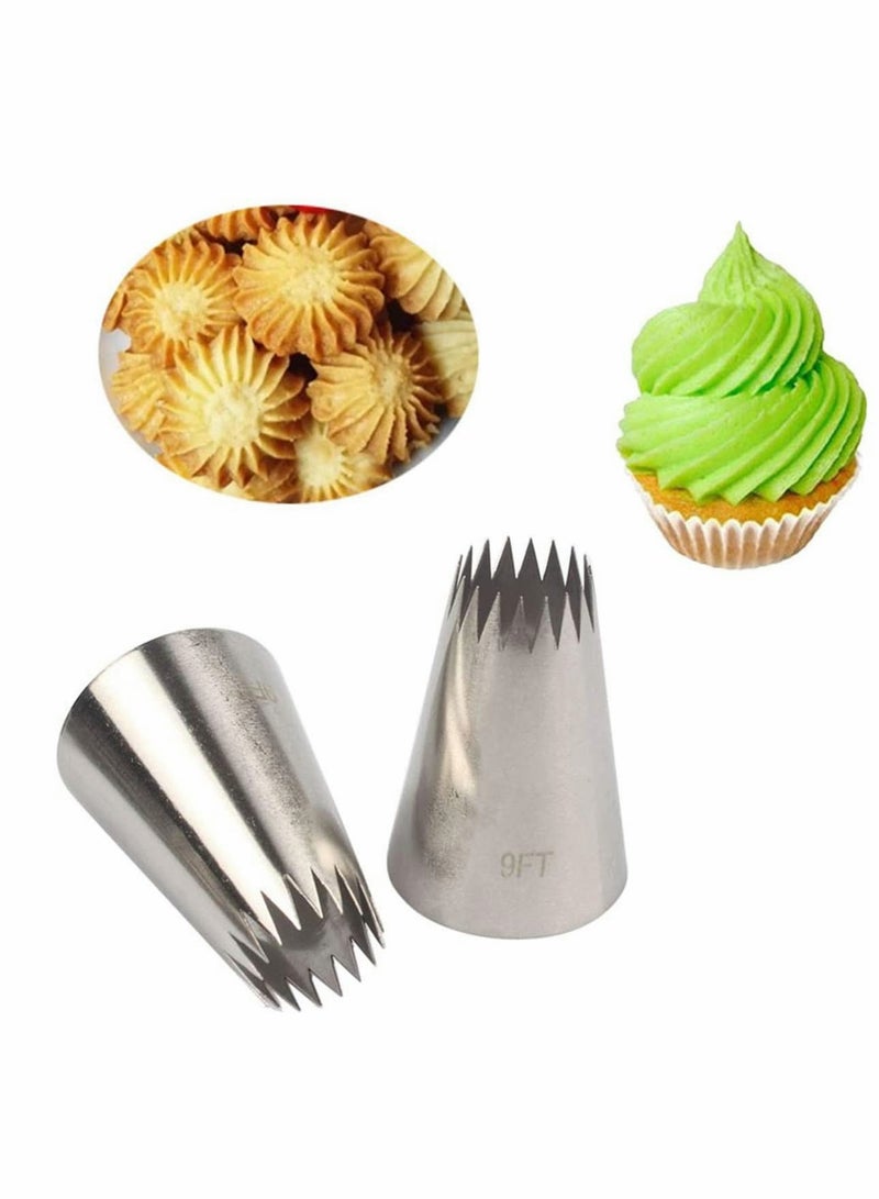 Large Cake Decorating Tools, 5 Pack Cake Piping Nozzles Tips Kit - DIY Icing Nozzle Tool for Cupcakes
