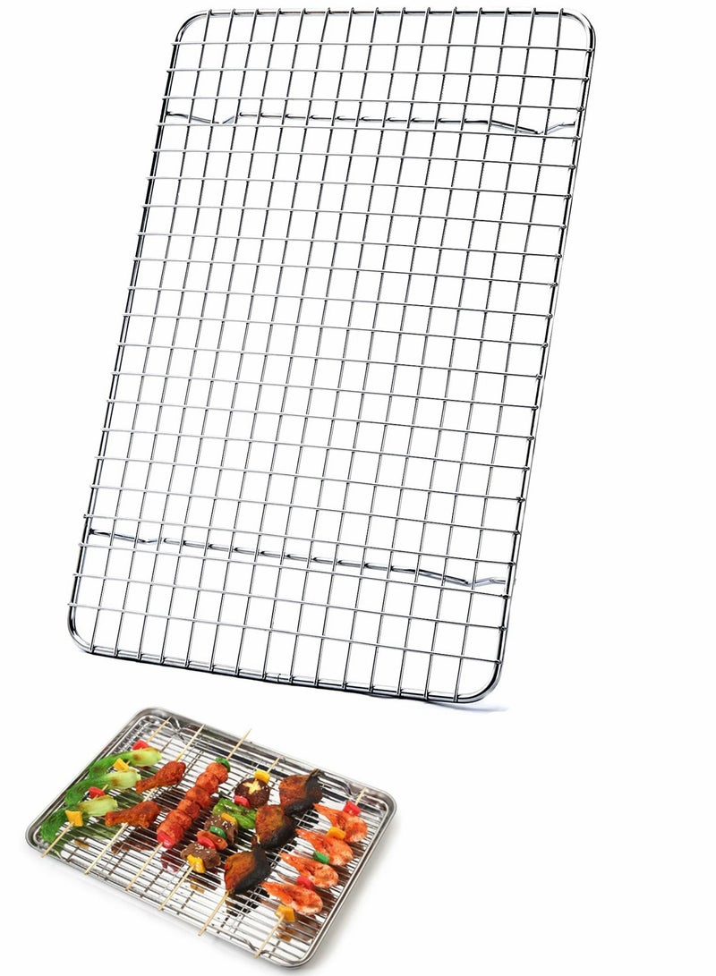 Cooling Rack For Baking Baking Rack with Stainless Steel Bold Grid Wire Multi Use Oven Rack Fit Quarter Sheet Pan Oven and Dishwasher Safe