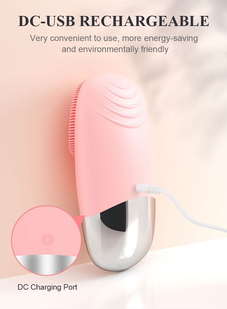 Sonic Facial Cleansing Brush, Soft Silicone Face Brush, Waterproof Electric Facial Cleansing Brush, Face Massager, Fit for All Skin Exfoliation,  + Focallure Ireneda Refreshing Facial Cleanser- 60g