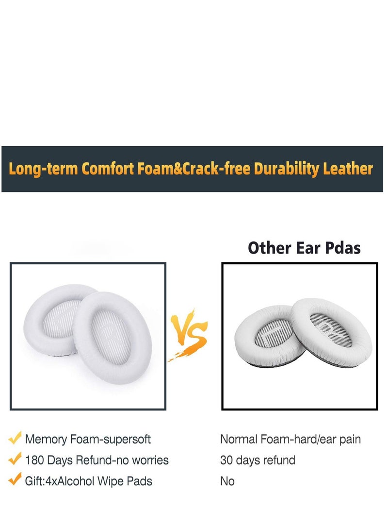 Replacement Ear Pads Compatible for Bose QC35 & QC35ii Over-Ear Headphones Made- Comfortable Adaptive Memory Foam and Extra Durable Earpads Kit for Bose QuietComfort