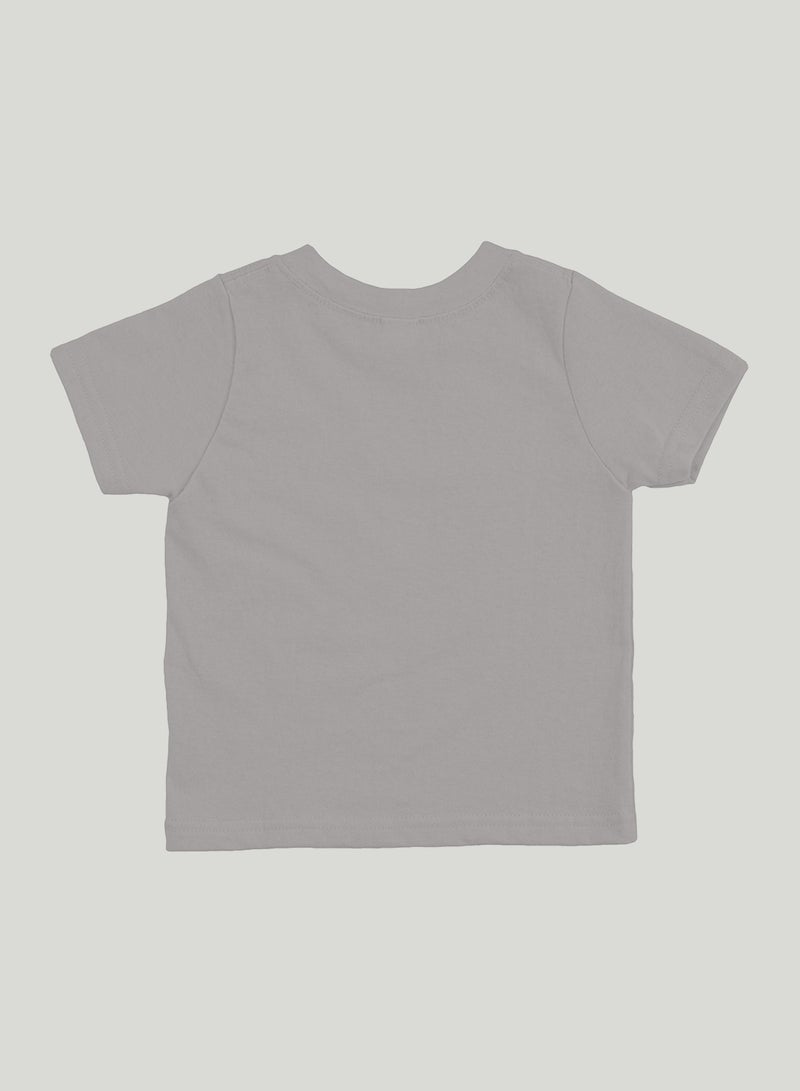 LUAY Unisex 100% Bamboo based Ultra-Soft fabric Half Sleeve T-Shirt with Adventure Print-Grey