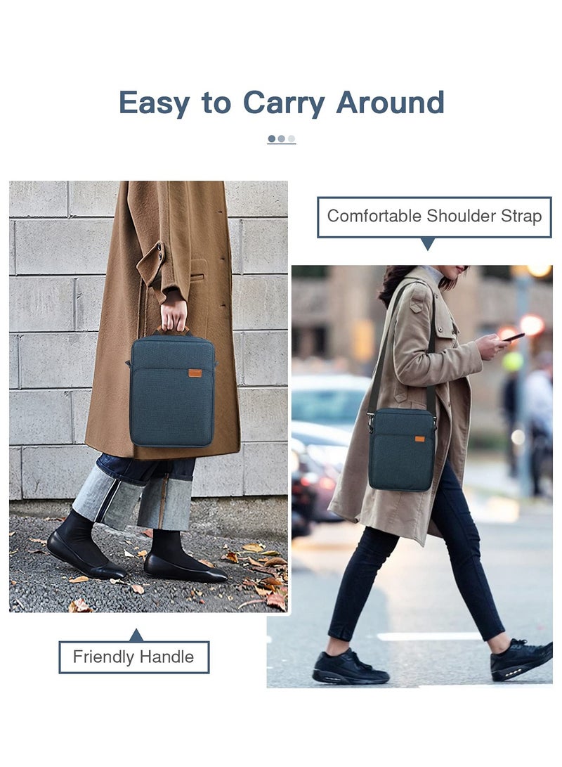 9 To 11 Inch Tablet Sleeve Bag Fits for iPad air 5 10.Inches 2022 iPad Pro 11 M2 2022 to 2018 iPad 10th 10.9 Air 4 10.9 Tab S8 2022 Handle Carrying Case with Shoulder Strap Dark Blue