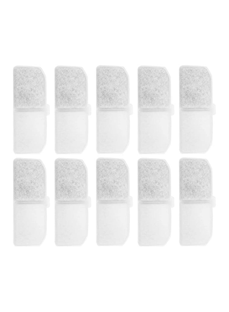Pet Drinking Water Filter Cotton, SYOSI Pet Water Fountain Replacement Filter Activated Carbon for Automatic Pet Water Dispenser for Cats Dogs, 10Pcs