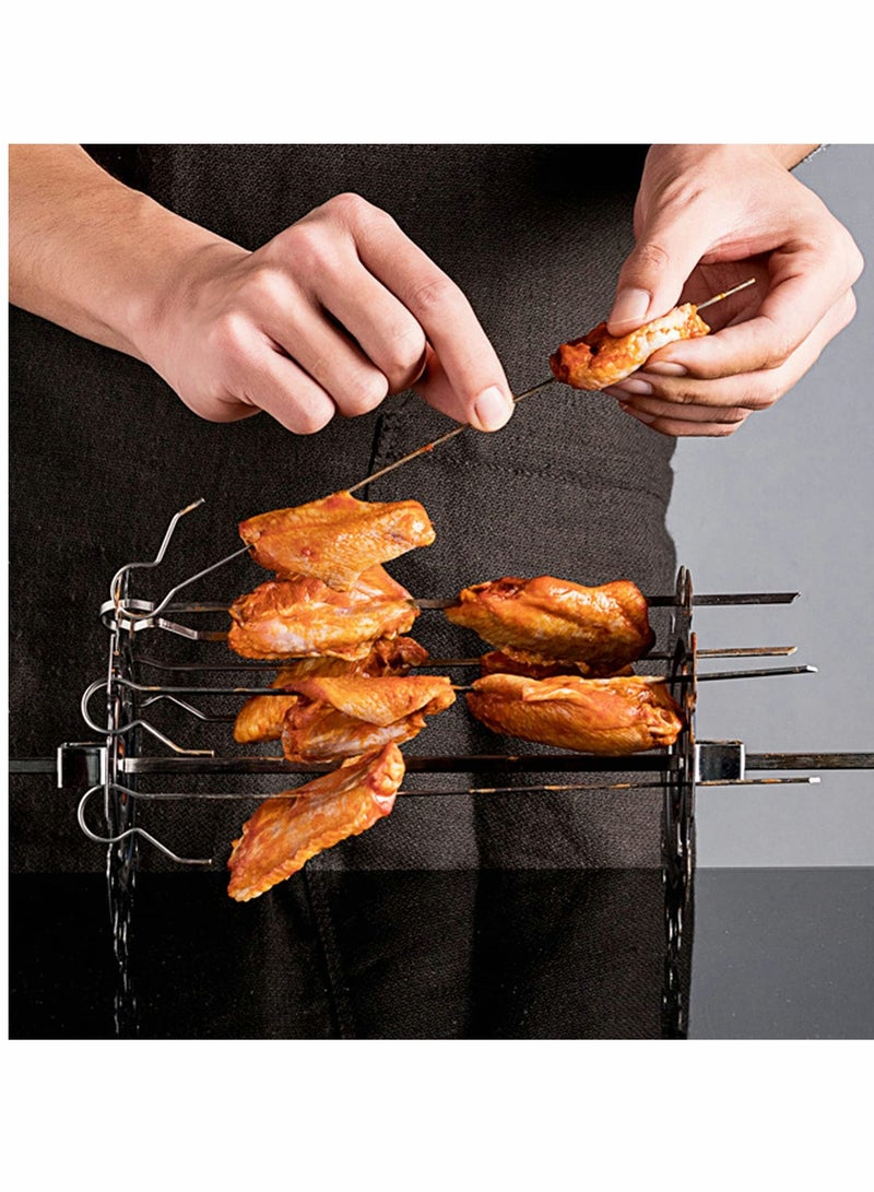 Grill Metal Roaster Rotisserie Skewers Needle Cage Oven