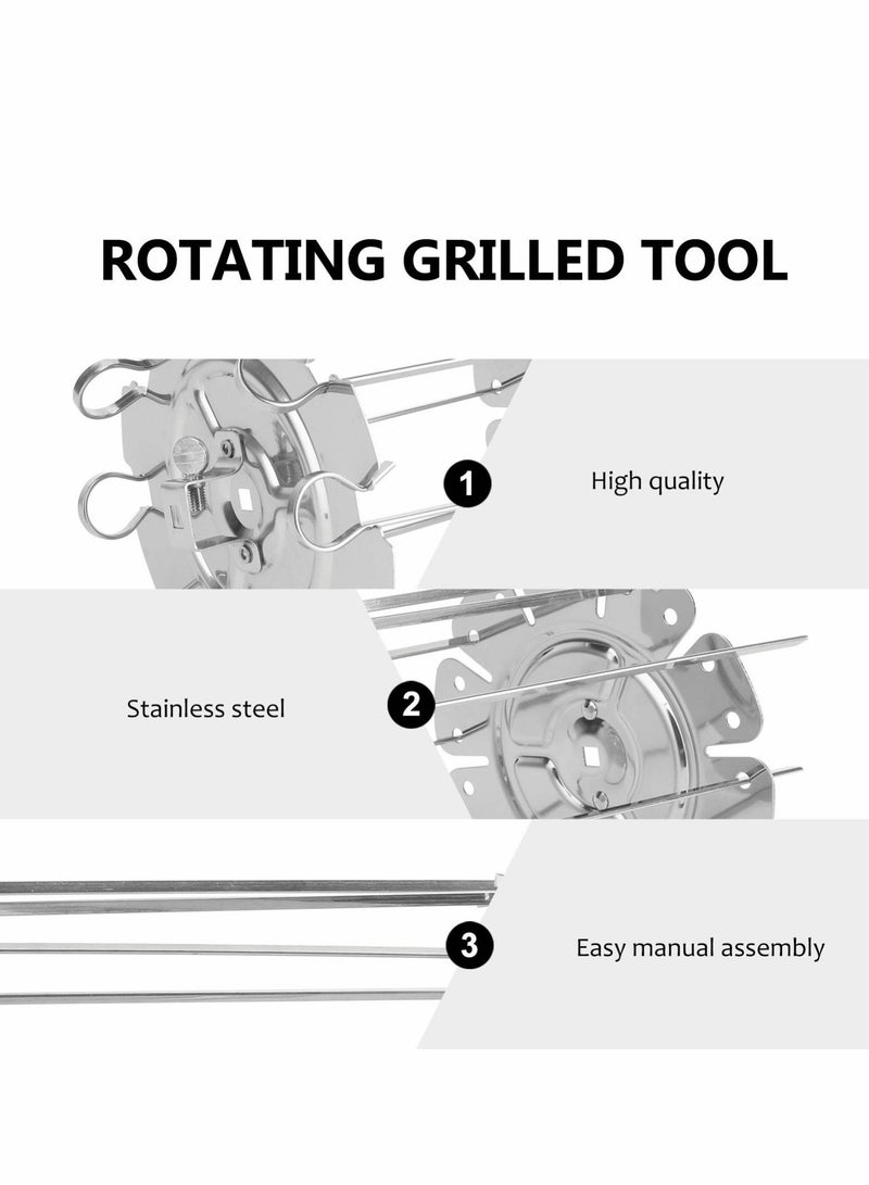 Grill Metal Roaster Rotisserie Skewers Needle Cage Oven