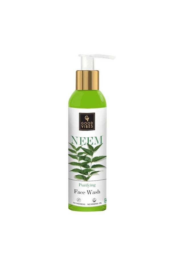 Neem Purifying Face Wash 120 Ml Anti Acne Pore Cleansing Exfoliating Formula For All Skin Types Natural No Parabens & Mineral Oil No Animal Testing