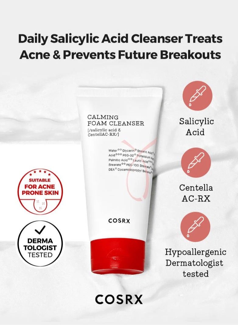 AC Collection Calming Foam Cleanser Salicylic Acid Acne Cleanser | Animal Testing Free Paraben Free 150ml