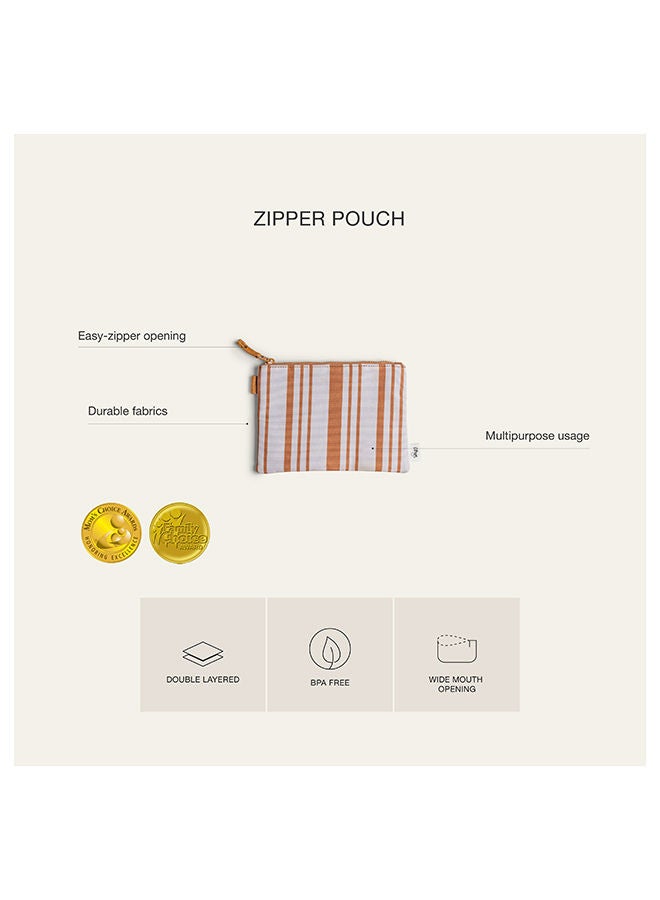 Brand Multipurpose Zipper Pouch Leo Brick - Everyday Lightweight, Plastic - Free Storage For Toiletries, Pens, Cosmetics, And More