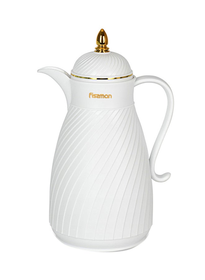 Arabic Dallah Design Vacuum Flask Insulated Jug White 1000ml