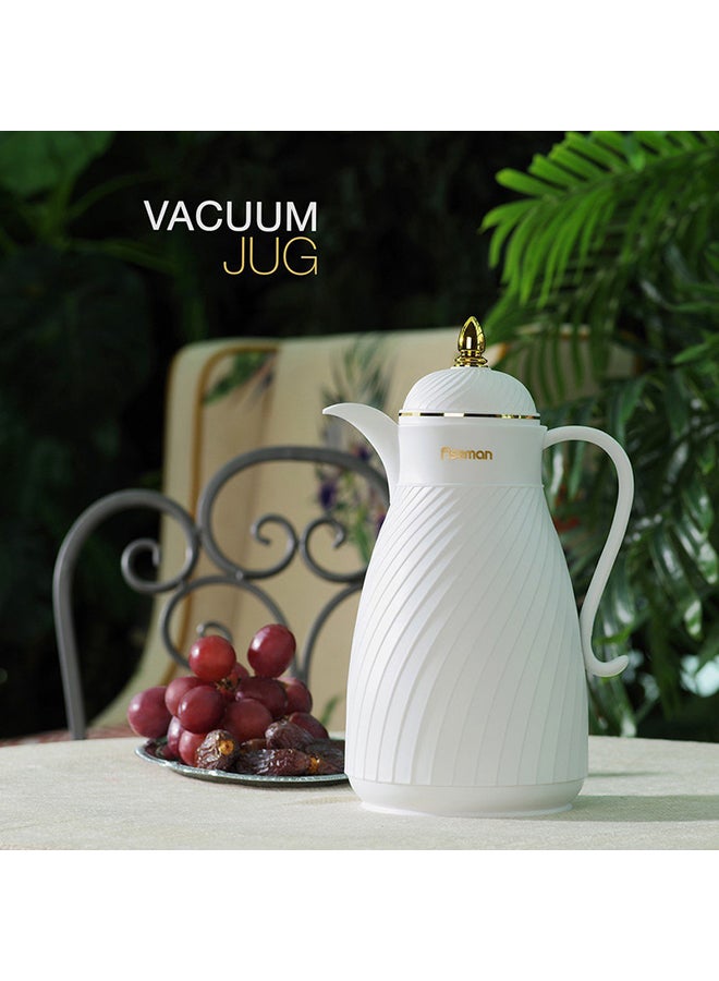 Arabic Dallah Design Vacuum Flask Insulated Jug White 1000ml