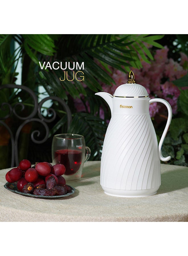 Arabic Dallah Design Vacuum Flask Insulated Jug White 1000ml