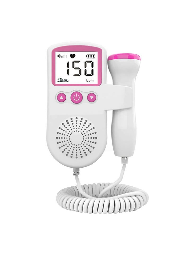 Fetal Heart Rate Detector, Portable Fetal Heart Rate Detector, Home Doppler Meter With LCD Display, For Monitoring Baby's Heartbeat At Home