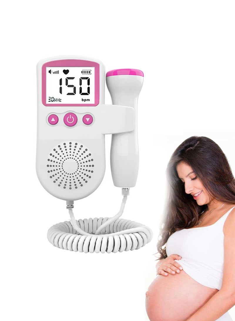 Fetal Heart Rate Detector, Portable Fetal Heart Rate Detector, Home Doppler Meter With LCD Display, For Monitoring Baby's Heartbeat At Home