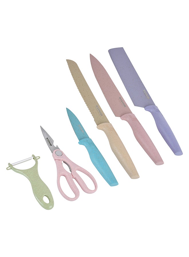 6-Piece Knife Set Multicolour
