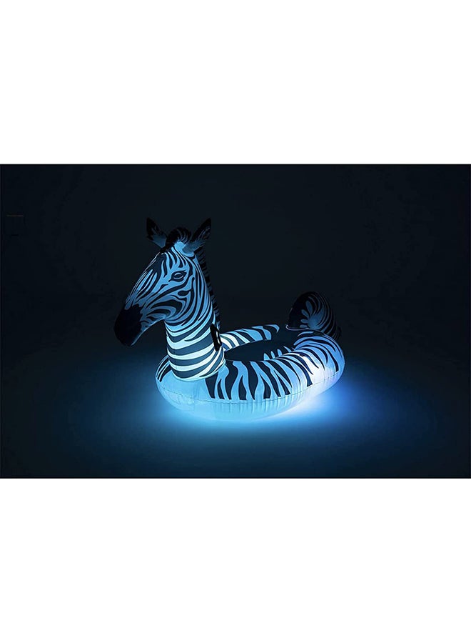 Lights ‘N Stripes Zebra Ride-On Pool Float With Led Light 246x104x122cm 246x104x122cm