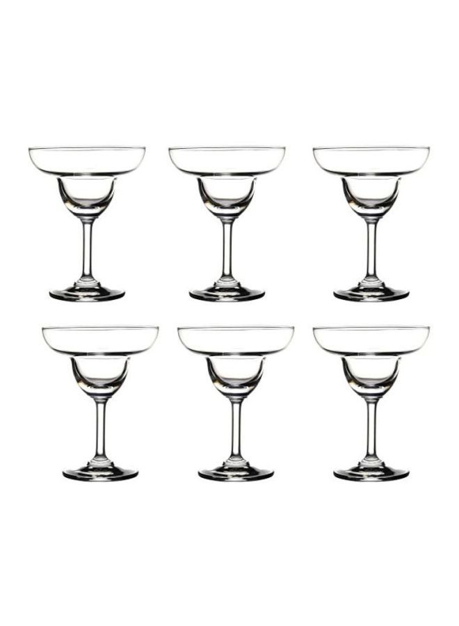 6-Piece Classic Margarita Glass Set Clear 13.05cm