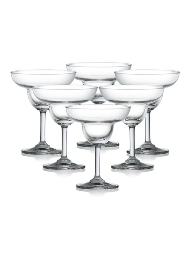 6-Piece Classic Margarita Glass Set Clear 13.05cm