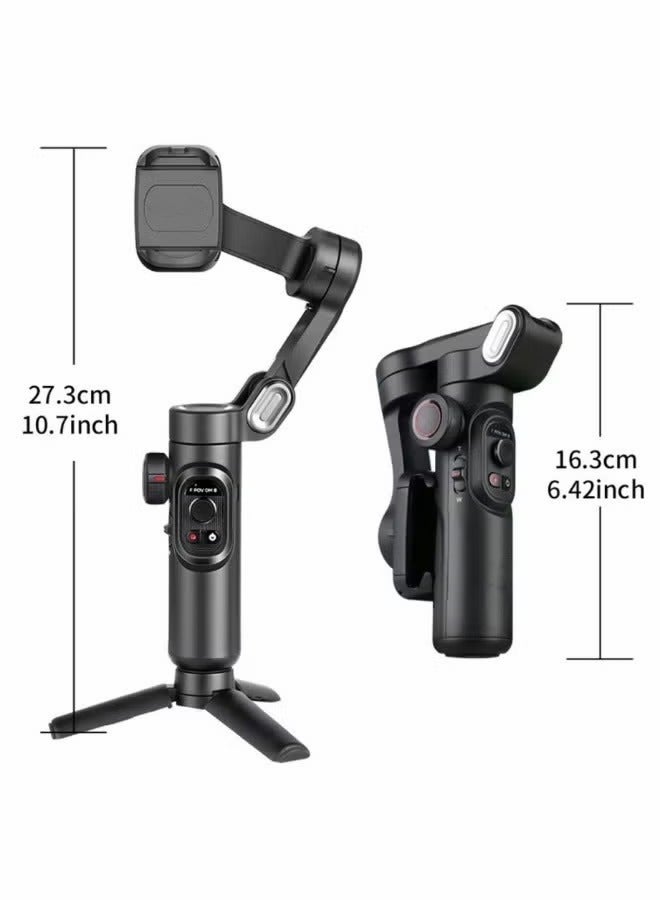 Phone Gimbal Stabiliser 3-Axis Smartphone Foldable Gimbal for iPhone Gimble with Focus Wheel TikTok YouTube Vlog Stabiliser for iPhone & Android