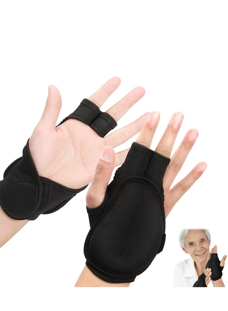 1 Pair Weighted Gloves for Tremors Weighted Utensils for Hand Tremors Hand Stop Adjustable Wrist Weights Glove with Holes for Tremors and Patients 2 x 1.1 lb, Each Glove