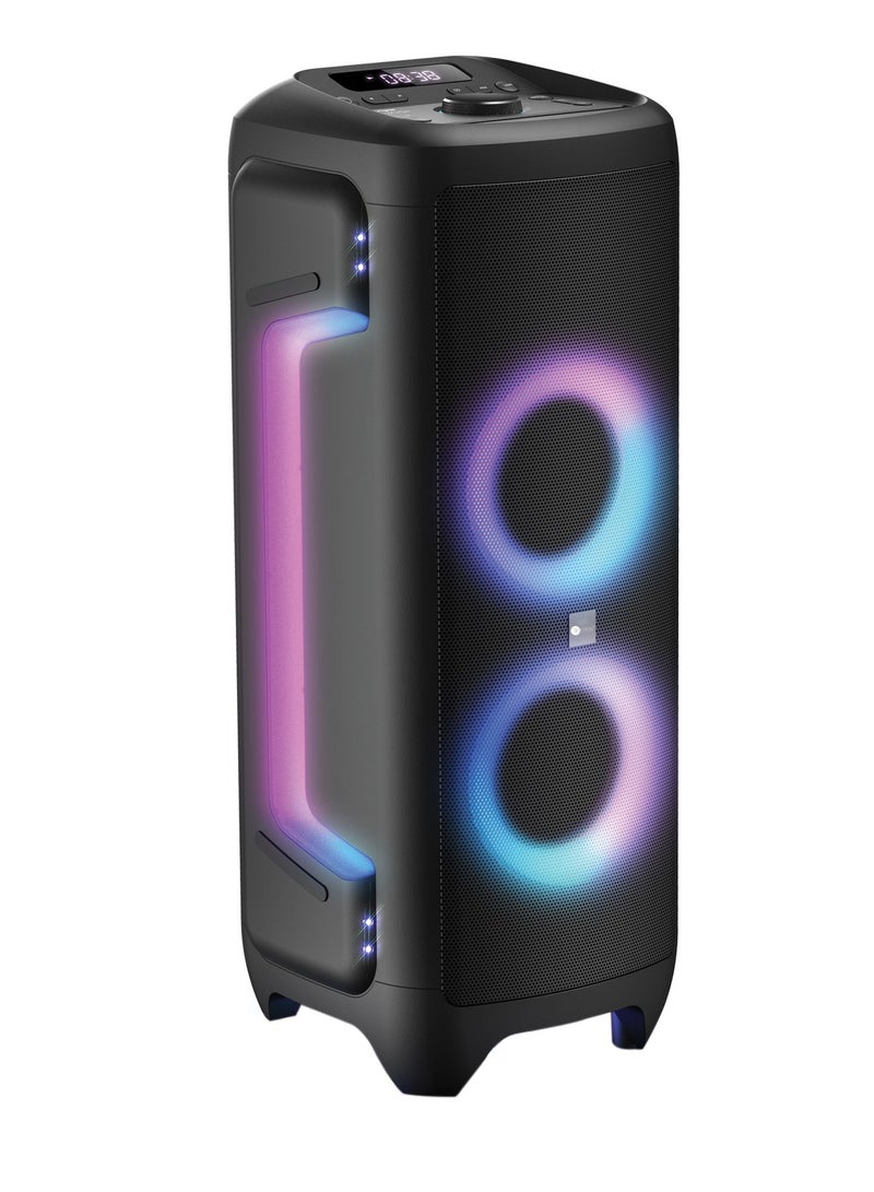 Party Speaker, 300 Watts, 24kg, 15A Battery, Integrated FM Radio, Karaoke Mic, ESMA Approved, 2 Years Warranty AF-300PSBK Black