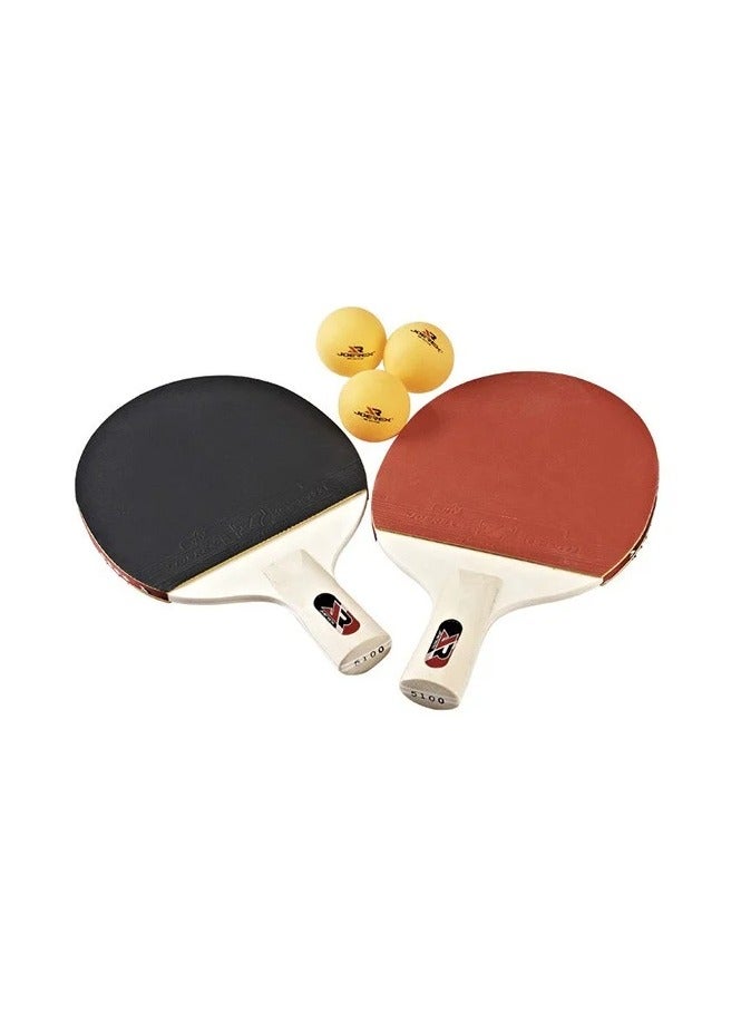 Sport 5100 Short Handle Table Tennis Racket, Red And Black