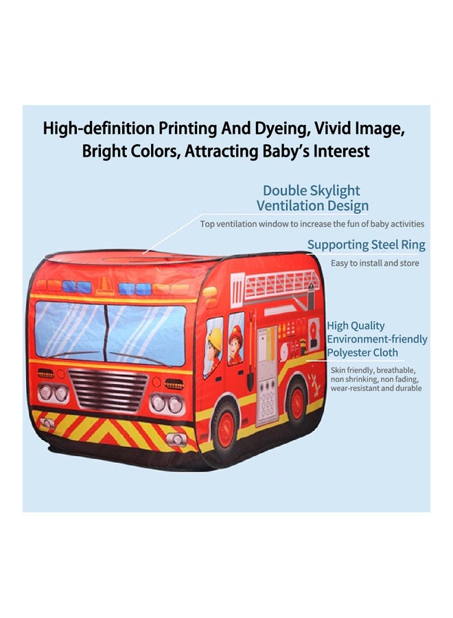 Children's Fire Truck Play Tent 110x70x70cm