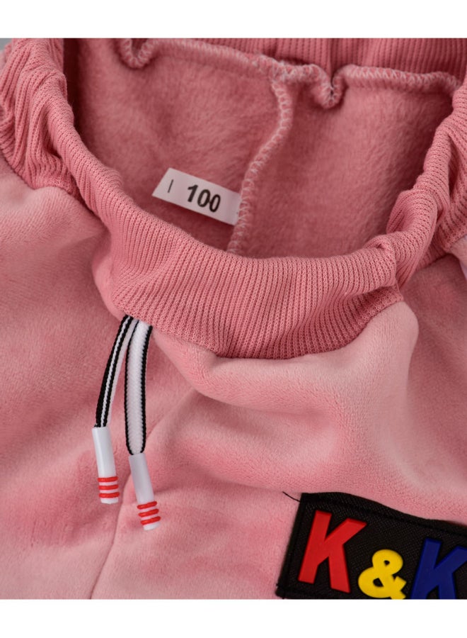 Double Side Stripe Detail Mid-Rise Joggers Pink/White