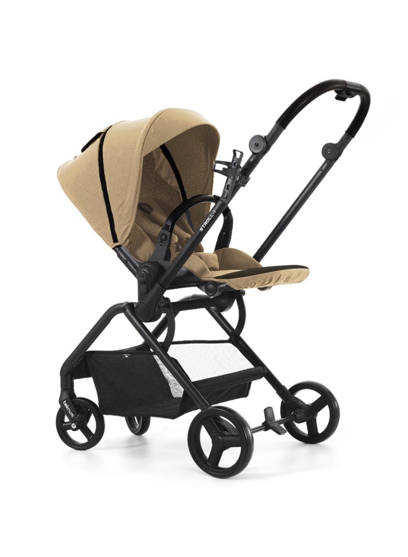 Teknum STROLL1 Travel System with Reversible Stroller and Compacto Baby Car Seat - Khaki