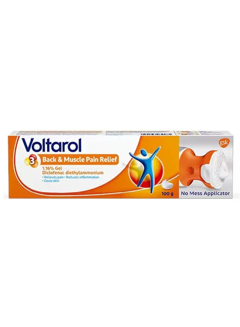 Voltaren Back And Muscle Pain Relief 1.16% Gel with a No Mess Applicator