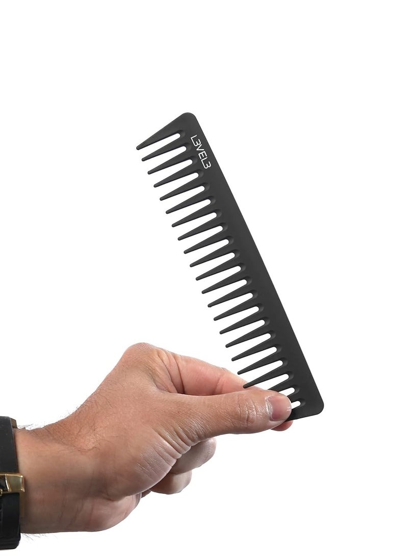 Level 3 Carbon Comb Set - Professional Salon and Barbershop Quality - Barbers and Hair Stylist