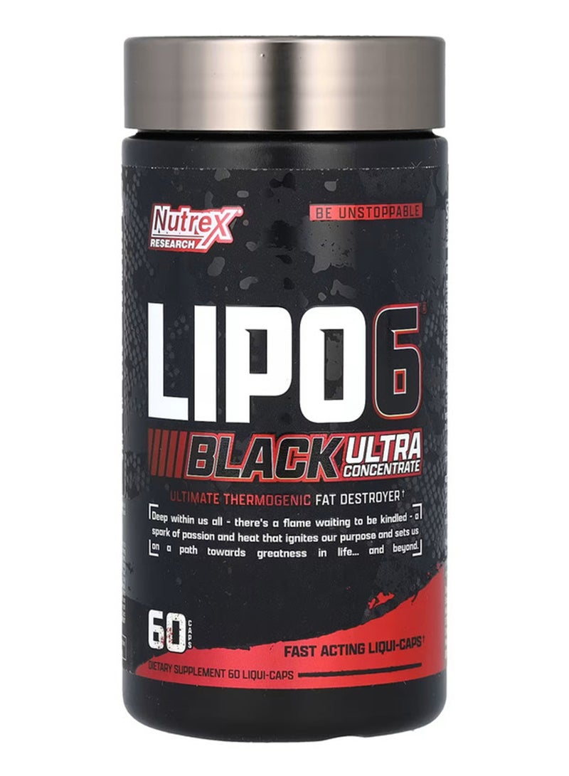 Ultra Concentration Lipo 6 Black Supplement 60  Capsules
