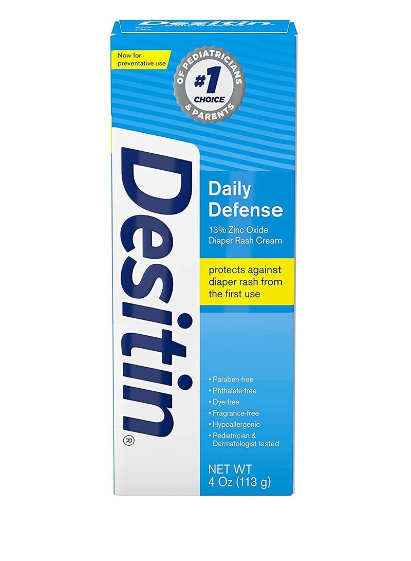 DESITIN Rapid Relief Zinc Oxide Diaper Rash Cream 4 oz (Pack of 3)