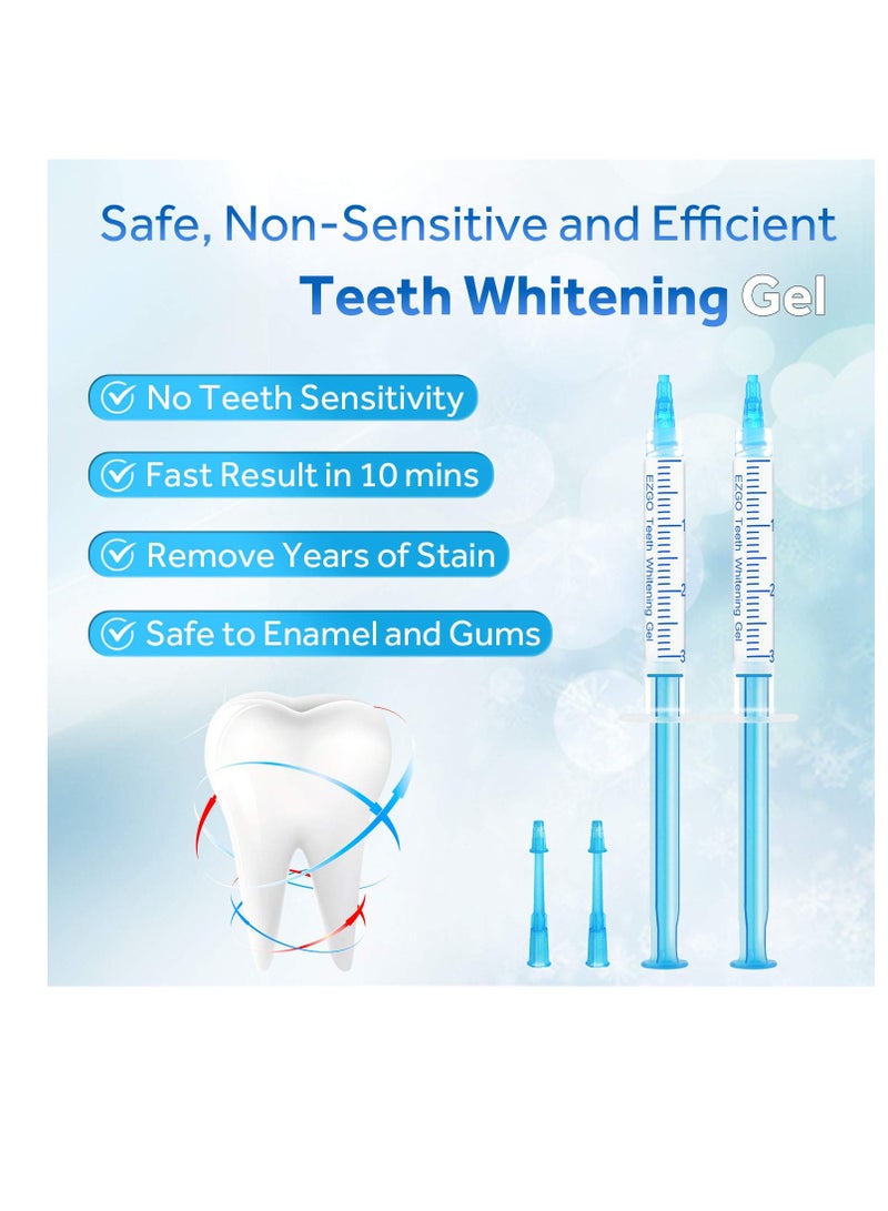 EZGO 10 Pack Teeth Whitening Gel Refills 22% Bleaching Gel, No Sensitive Teeth Whitener, Great for Sensitive Tooth Whitening, Carbamide Peroxide Teeth Whitening Gel, Mint Flavor (10X 3ML)