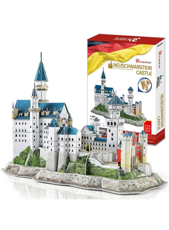 3D Neuschwanstein Castle Puzzles For Adults And Teens, Germany Architecture Building Model Kits Toys Stress Relief Gifts For Women And Men, 121 Pieces