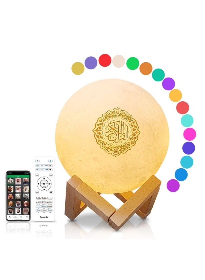 Moon Lamp Quran Speaker  Kids Night Light Galaxy Lamp 7 Colors LED 3D Star Moon Light with Stand Remote & Touch & APP Control USB Rechargeable Quran Recitation Eid Mubarak hajj Gifts