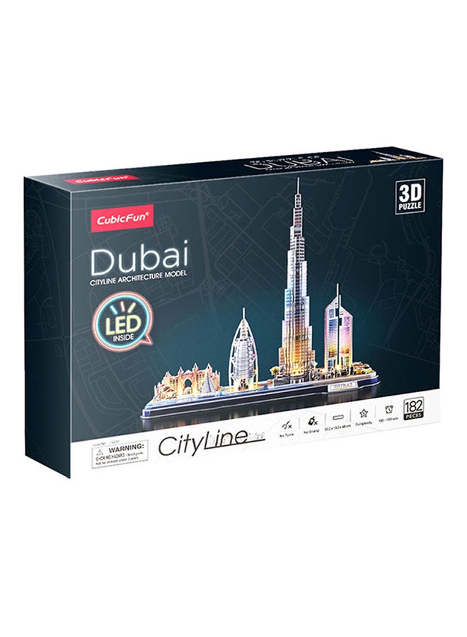 3D Puzzle with LED Lighting Dubai Cityline Architecture Model