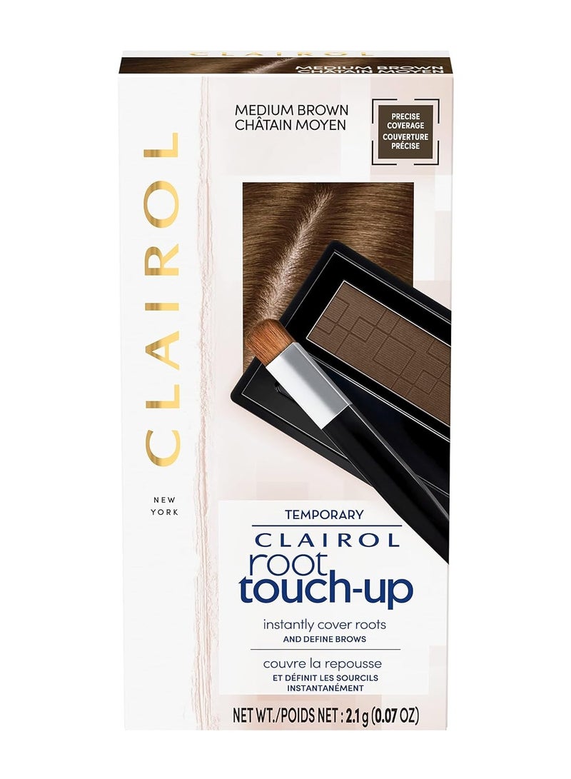 Clairol Root Touch-Up Temporary Concealing Powder, Medium Brown Hair Color, 0.07 Ounce (Pack of 1)