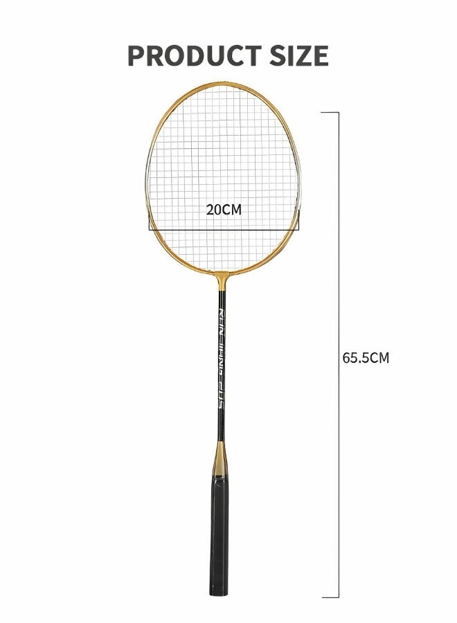 2 Pieces Badminton Set,Outdoor sports set,Badminton Set Including 1 Badminton Bag,2 Rackets,3 badminton balls,1 Replacement Grip Tapes