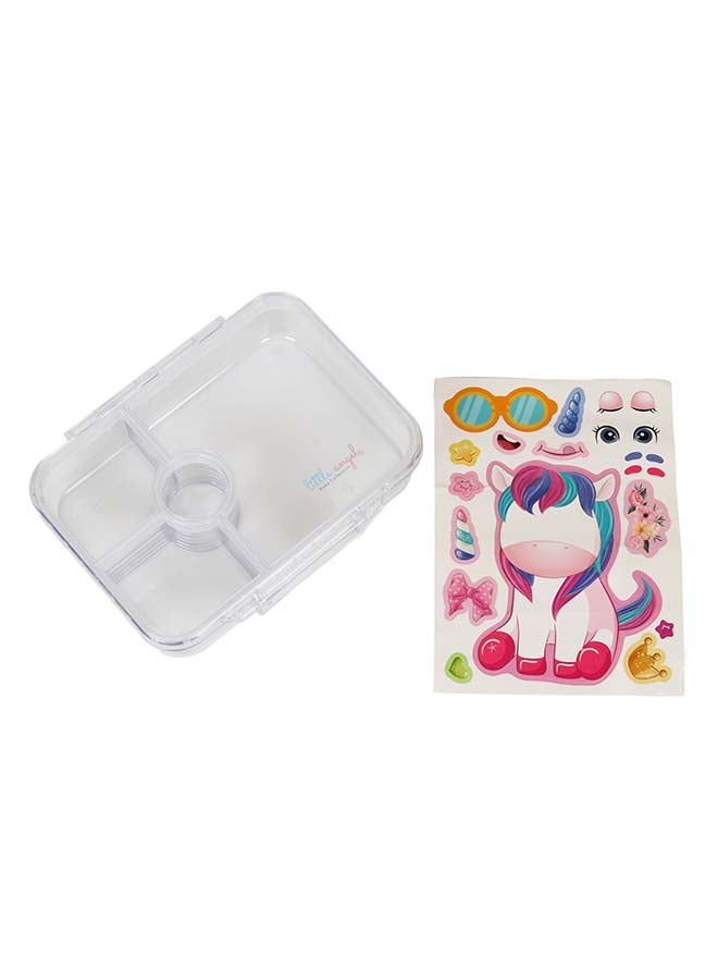 Insulated Leakproof Bento Kids Lunch Box With 4 Compartments - Unicorn Theme