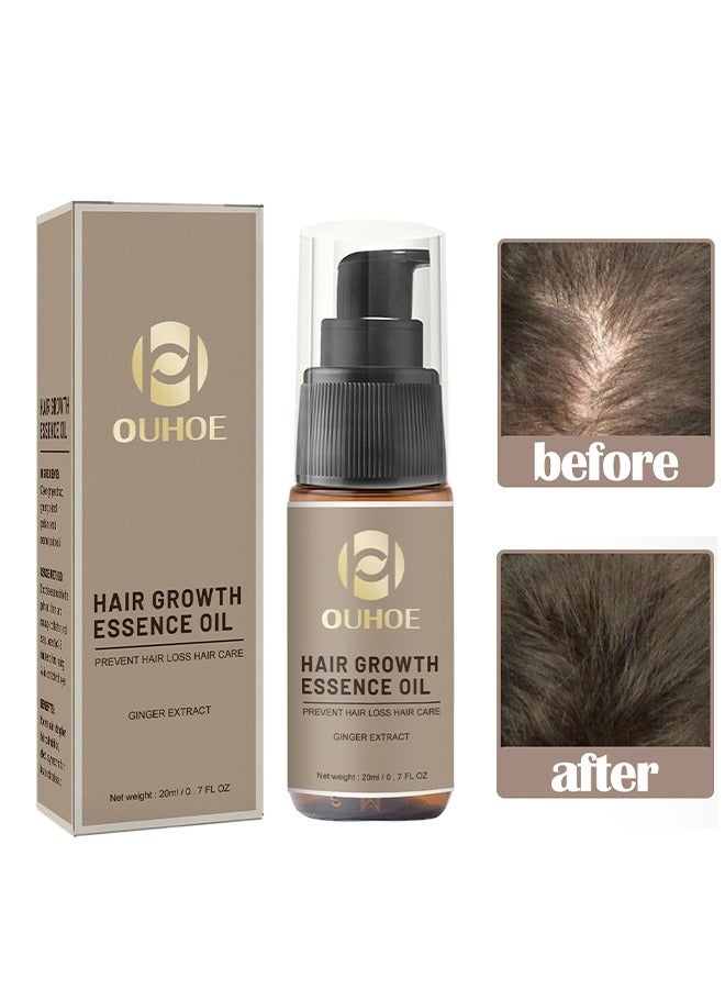 Ginger Extract Hair Growth Spray,  7 Day Rapid Growth Hair Serum Essence Oil Regrow, Ginger Essential Oil Stop Hair Loss Hair, Thinning Treatment Hair Growth Oil for Women & Men 20ml